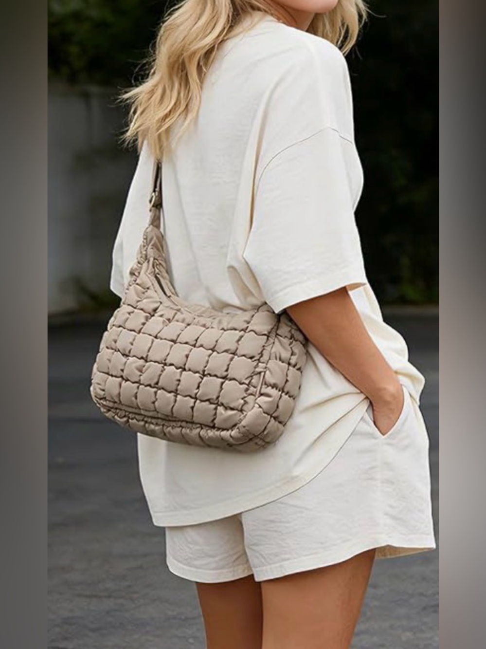 NWT Bagsmart Quilted Hobo Bag